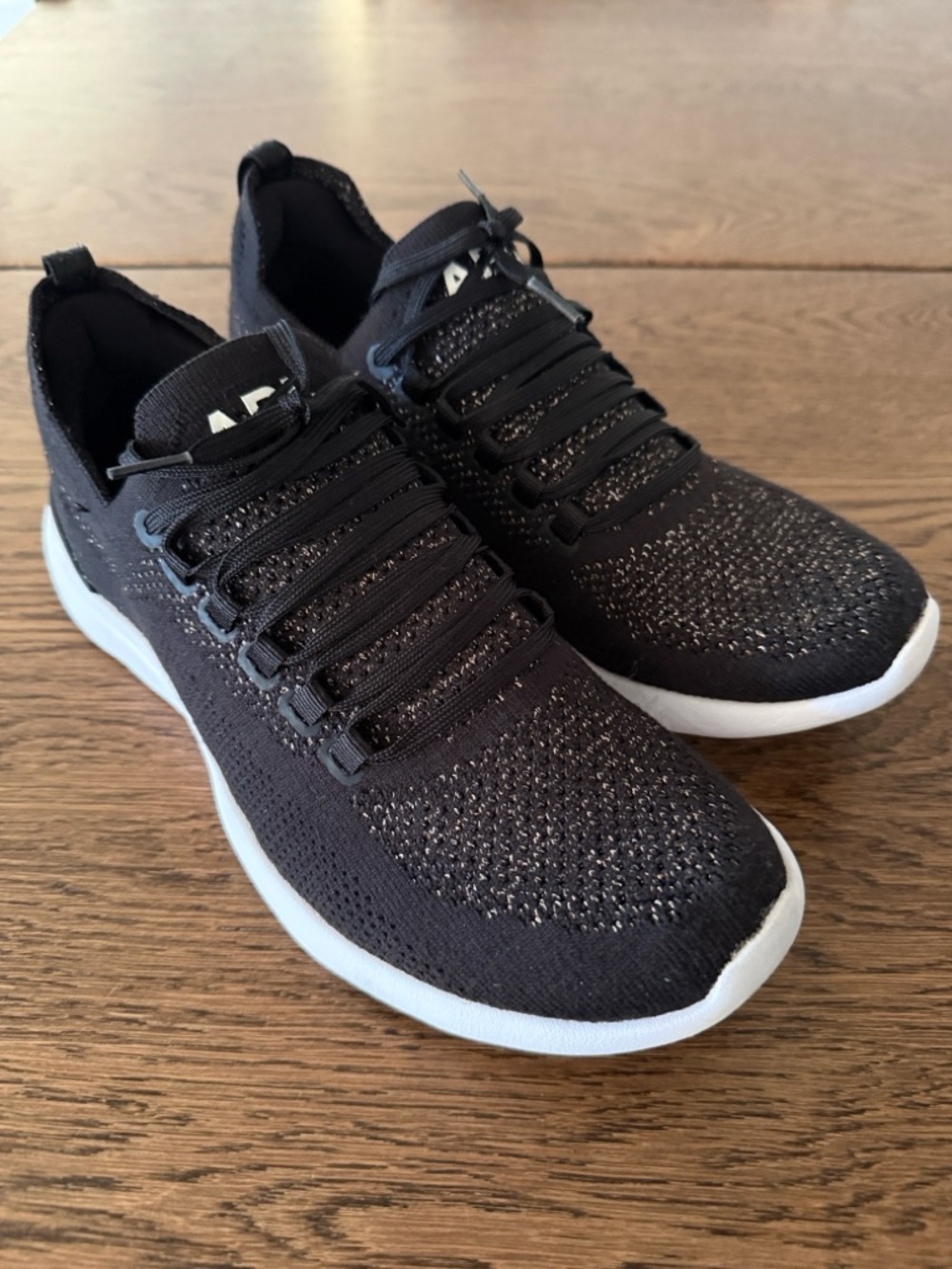 APL Women's TechLoom Breeze Running Shoe in Black and Gold